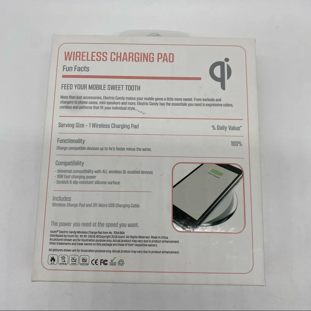 Electric Candy Wireless Charging Pad 10 watt for all Qi-enabled devices PINK